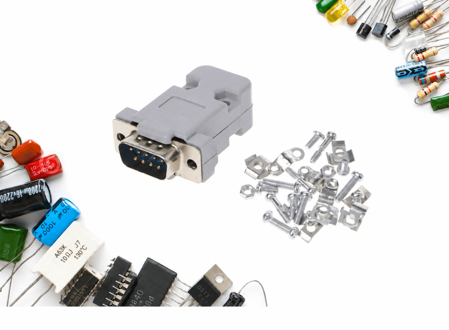 موصل تسلسلي RS232 DB9 VGA 9 Pin ذكر صفين | D-SUB Connector