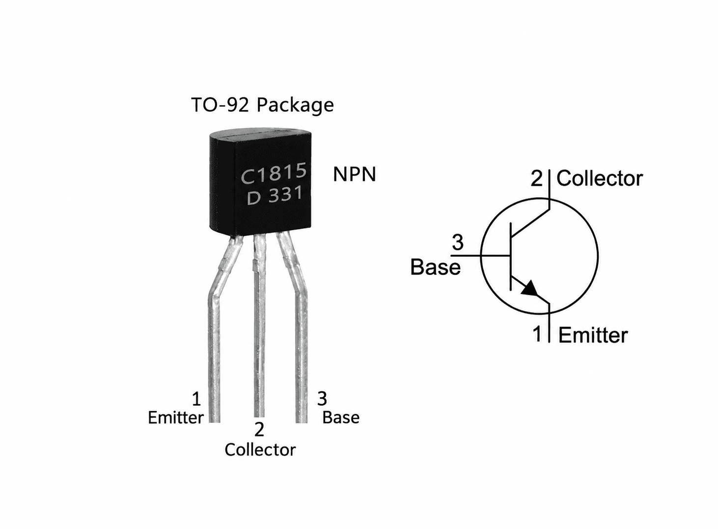 ترانزستور C1815 NPN بجهد 50 فولت وتيار 150 ملي امبير | NPN Transistor