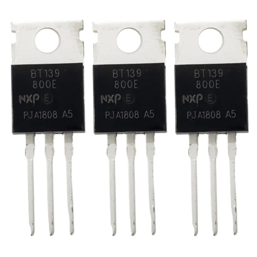 ترياك BT139 بتيار فعّال 16A بحزمة TO-220AB للتحكم بأحمال 220V AC | BT139 Triac 16A TO-220AB for AC Load Control