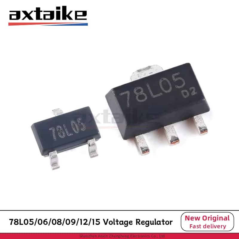 منظم فولتية 78L05 خرج 5V بتيار 100mA حزمة SOT-89 سطحية | 78L05 Linear Voltage Regulator 5V 100mA SMD SOT-89