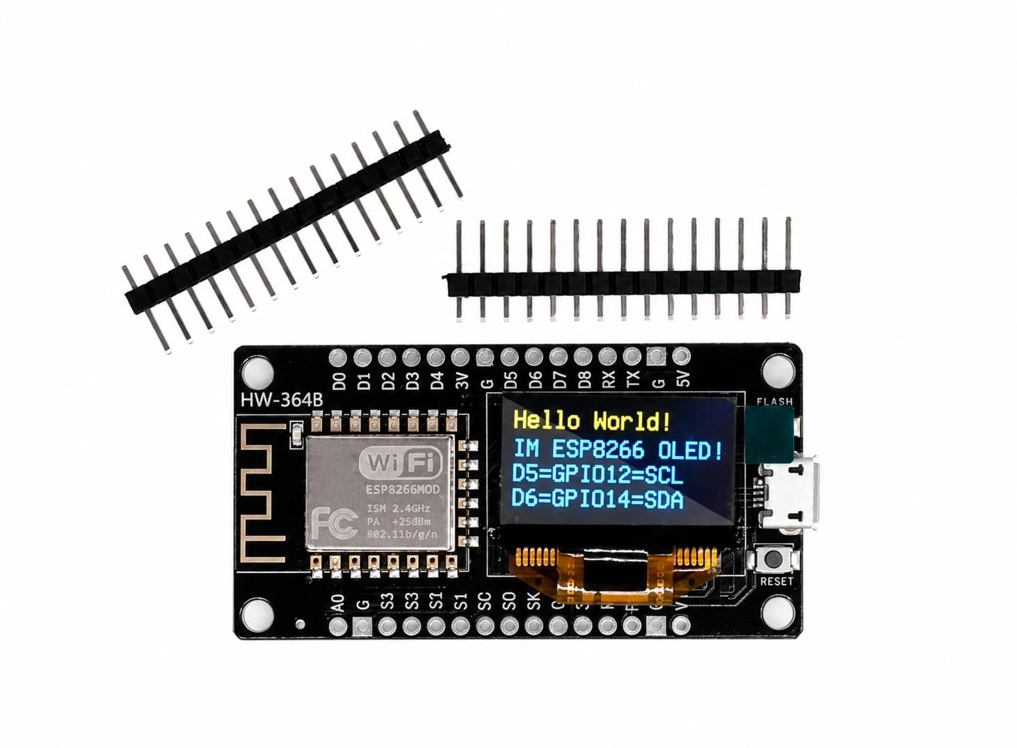 لوحة تطوير NodeMCU واي فاي ESP8266 مع شاشة OLED بحجم 0.96 إنش | Nodemcu WiFi and ESP8266 Nodemcu 0.96 inch OLED