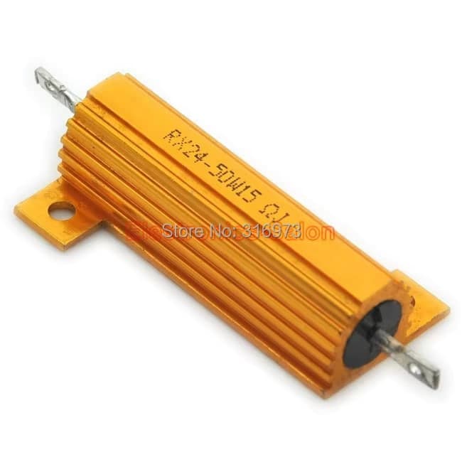 مقاومة قدرة بغلاف ألمنيوم 15Ω قدرة 50W | 15Ω 50W Aluminium Housed Wirewound Power Resistor