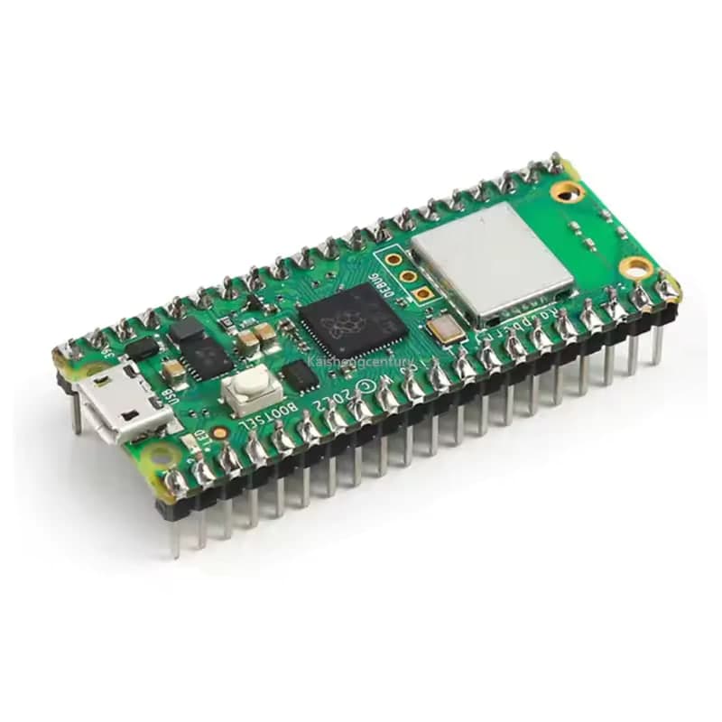 لوحة تطوير Raspberry Pi Pico W H برقاقة RP2040 لاسلكية مع أطراف ملحومة | Raspberry Pi Pico W H, RP2040 Wireless Development Board with Soldered Headers