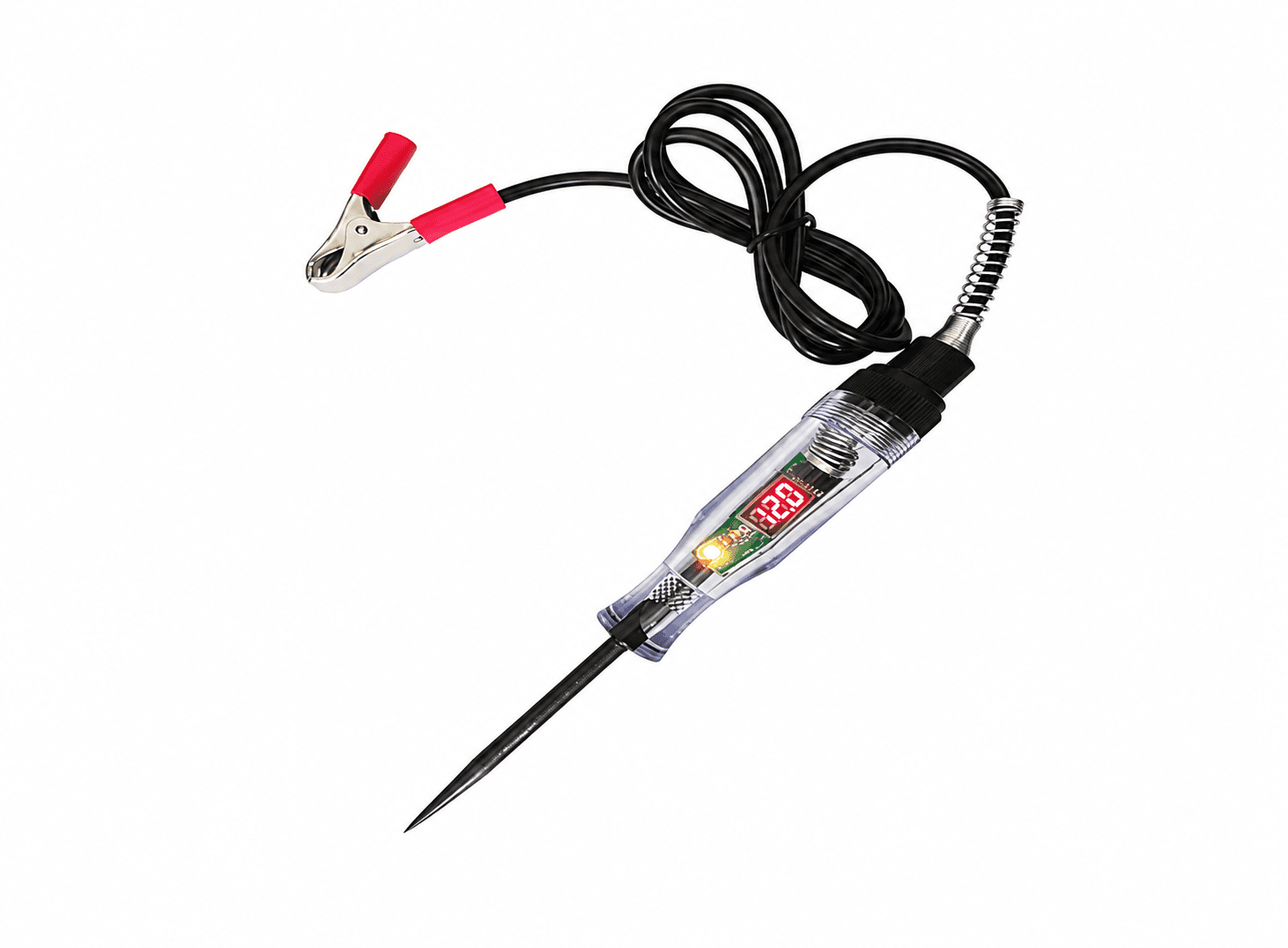 فاحص جهد 5-120V Car Voltage Circuit Tester Digital Display Long Probe Pen | Voltage Tester