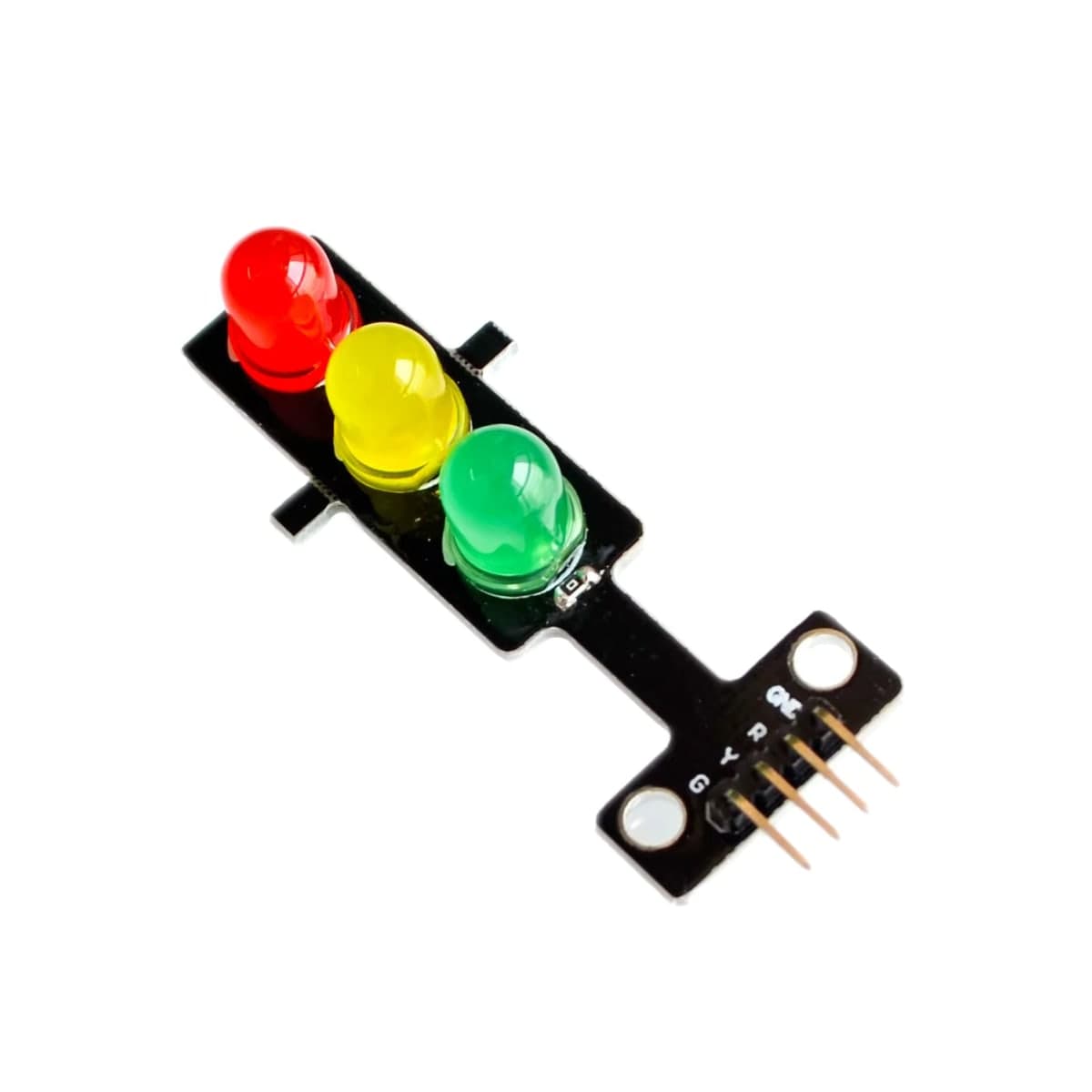 وحدة إشارة مرور مصغّرة بفولتية 5 فولت بمصابيح LED حمراء وصفراء وخضراء | Mini 5V Traffic Light LED Display Module for Arduino, Red/Yellow/Green 5mm