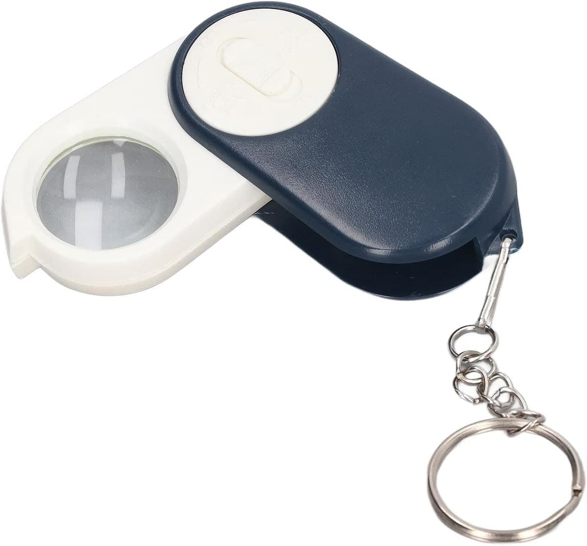 مكبرة جيب قابلة للطي بتكبير 10X مع إضاءة LED | Keychain Folding 10X Magnifying Glass with LED Light