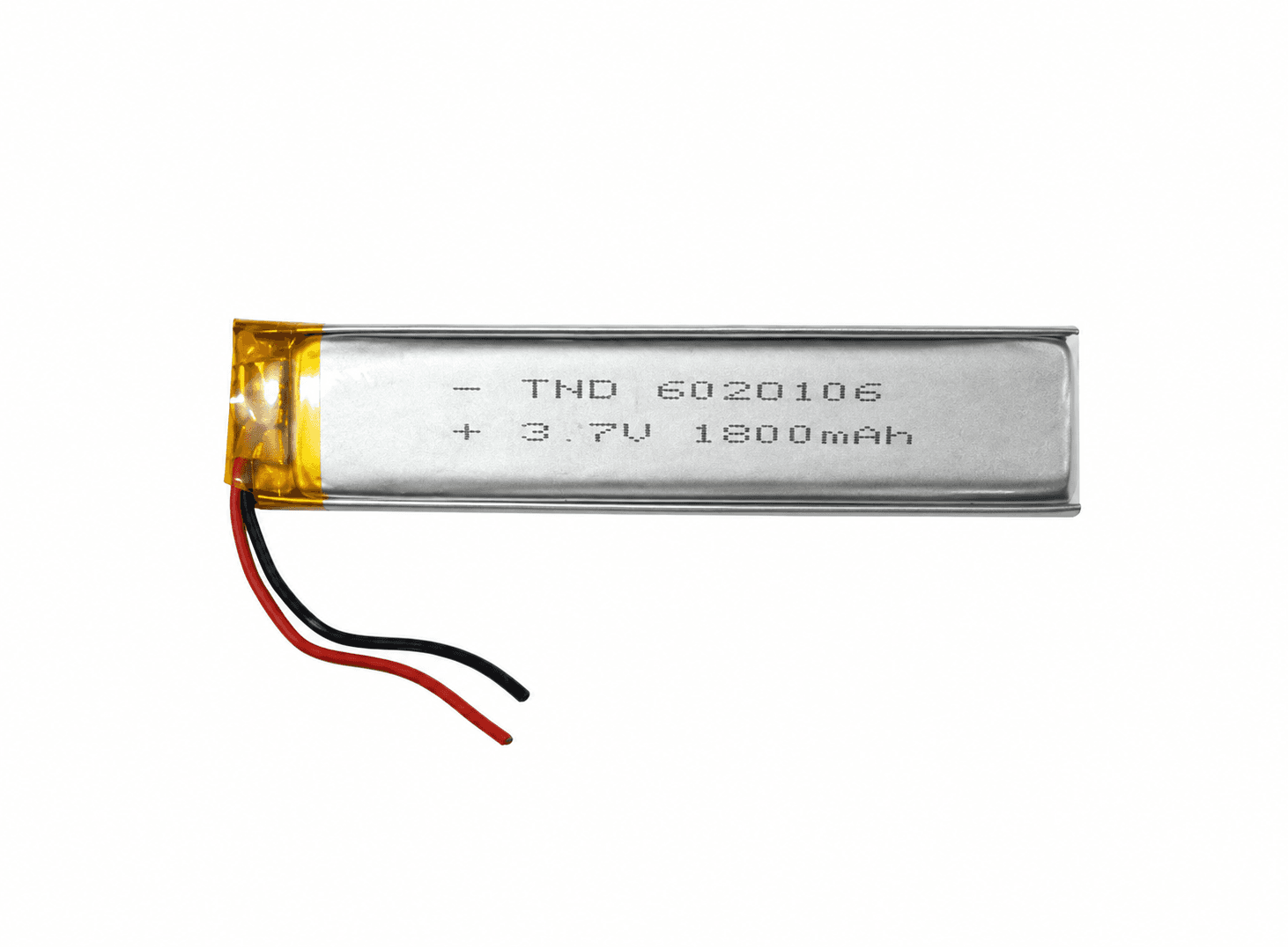 بطارية ليثيوم بوليمر 6020106 سعة 1800mAh فولتية 3.7V | 6020106 Lithium Polymer Battery 3.7V 1800mAh Pouch Cell