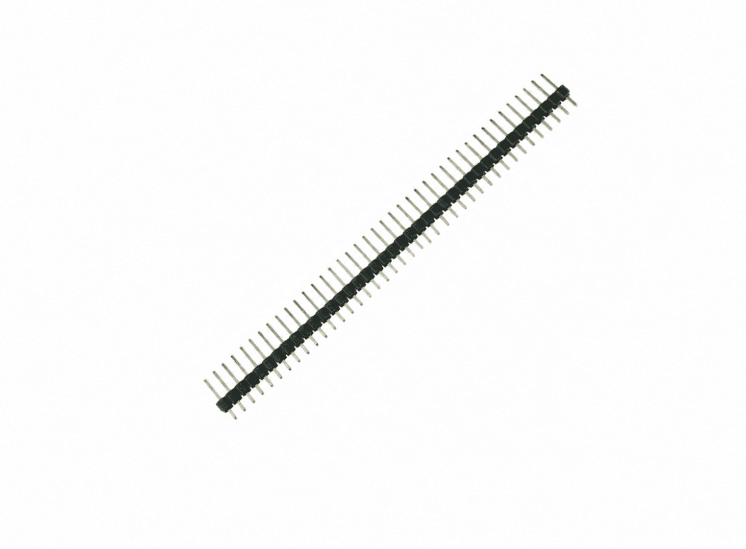 هيدر دبابيس ذكر صف واحد مستقيم 40Pin بمسافة 2.54mm أسود | Pin Header Connector