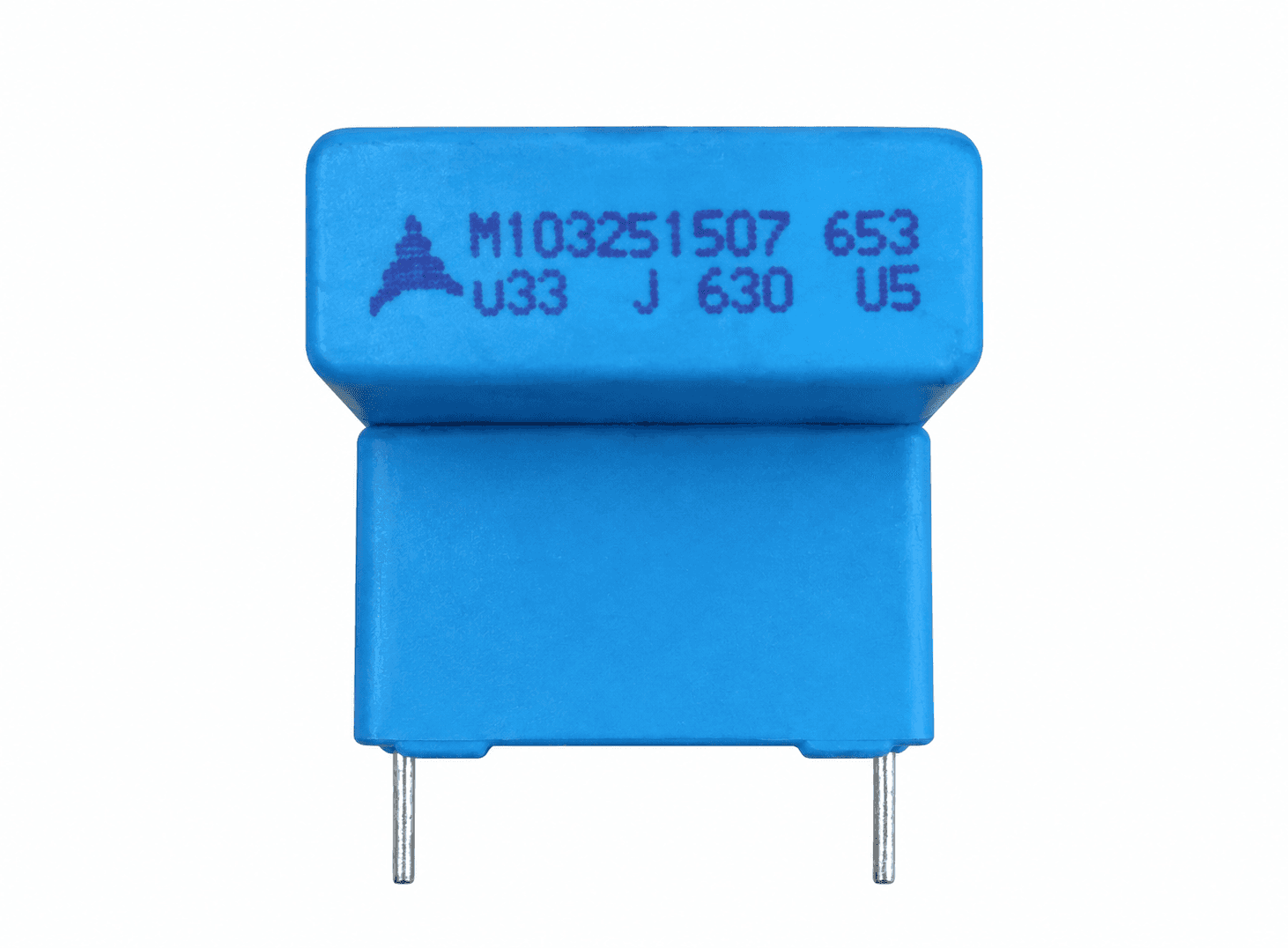 مكثف فيلم بوليستر بسعة 330 نانوفاراد وفولتية 630 فولت | 330nF 630V Metallized Polyester Film Capacitor, P=22.5mm