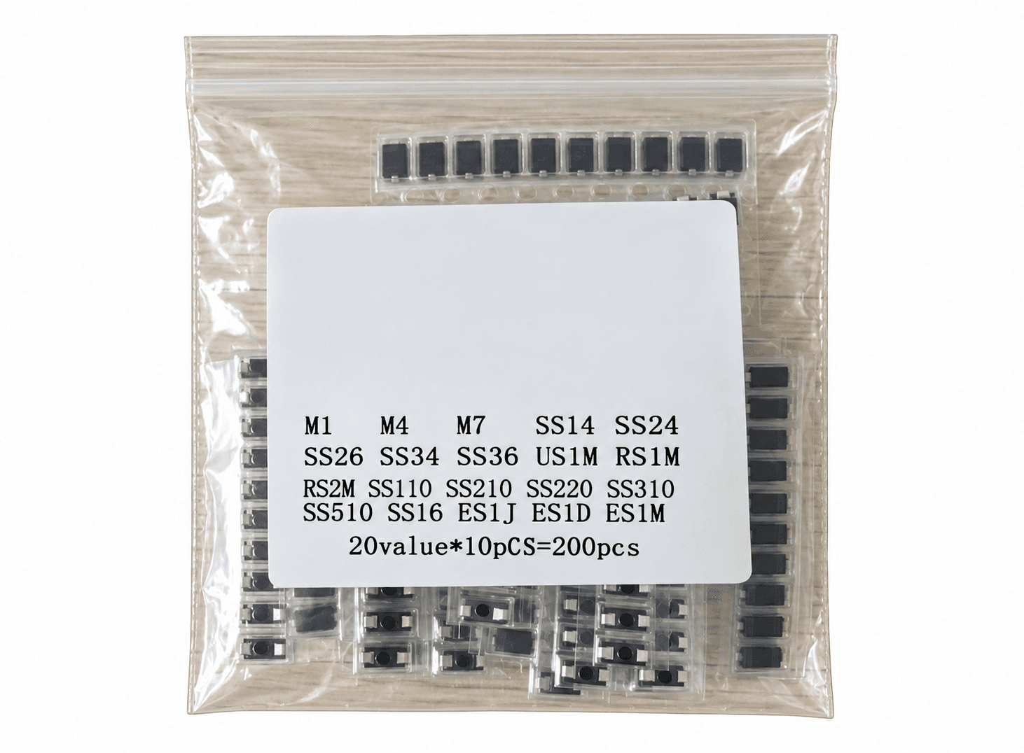 طقم دايود اس ام دي متنوع 200 قطعة | SMD Diode Kit