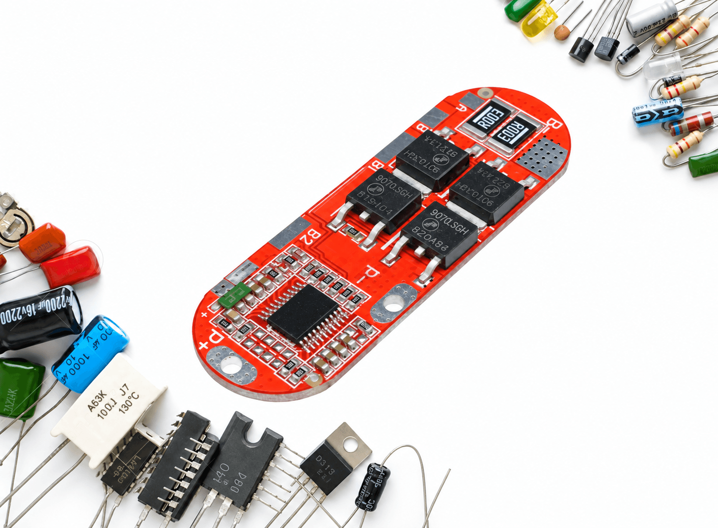 لوحة حماية BMS لبطاريات ليثيوم أيون 18650 ثلاثية 3S 12.6V تيار 25A | 25A 3S 12.6V 18650 Li-ion BMS