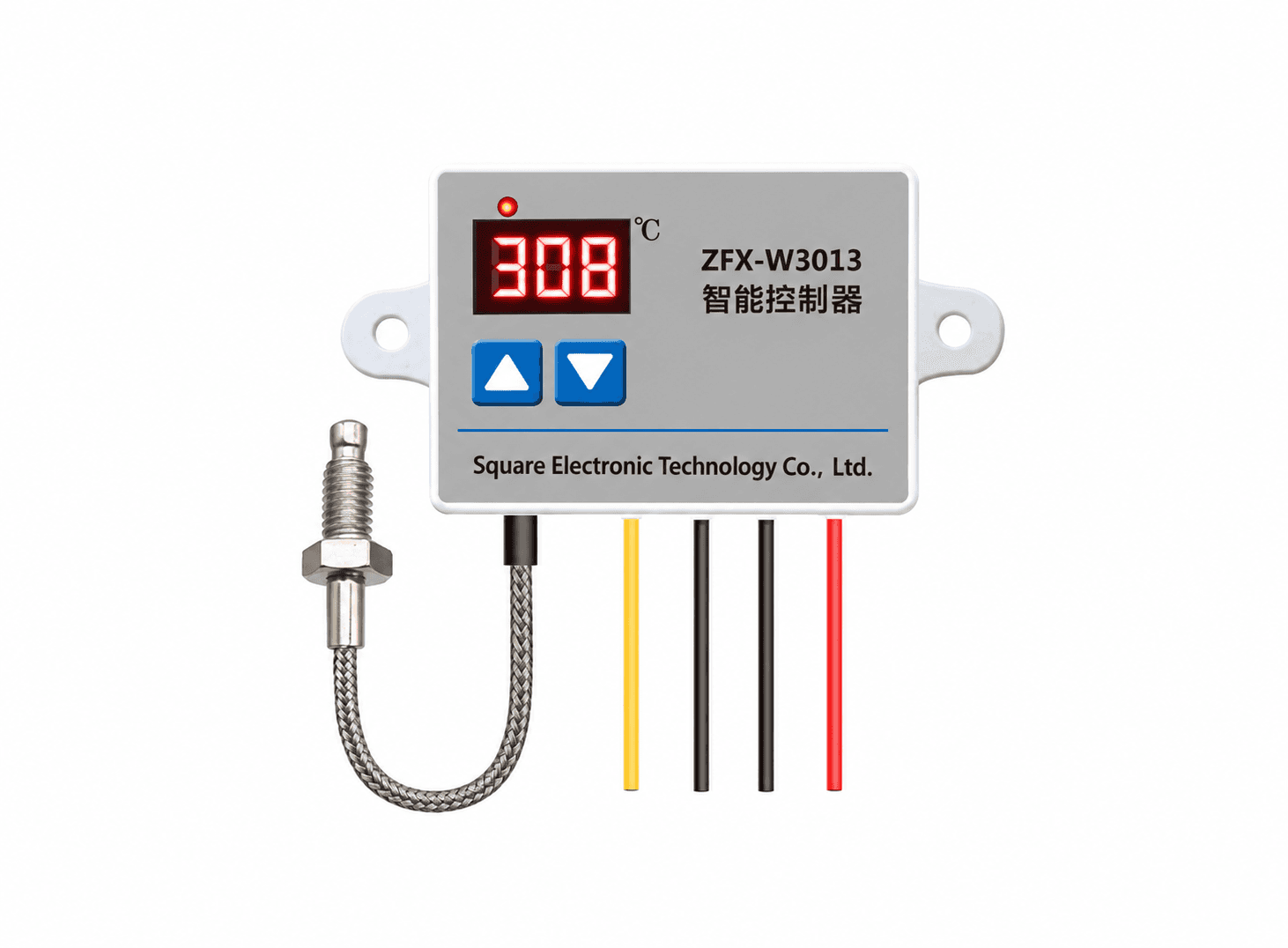منظم حرارة رقمي LED لعرض درجة الحرارة AC 110V 220V W3013 مع كابل استشعار نوع K طول 1 متر 0-999 درجة مئوية | Temperature Controller Thermostat
