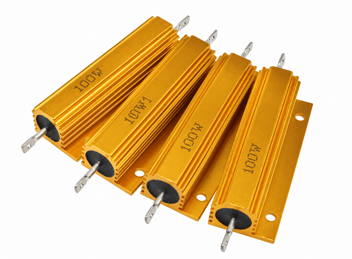 مقاومة قدرة بغلاف ألمنيوم 100W من 0.1Ω إلى 15Ω | 100W Aluminium Housed Wirewound Power Resistor (0.1Ω - 15Ω)