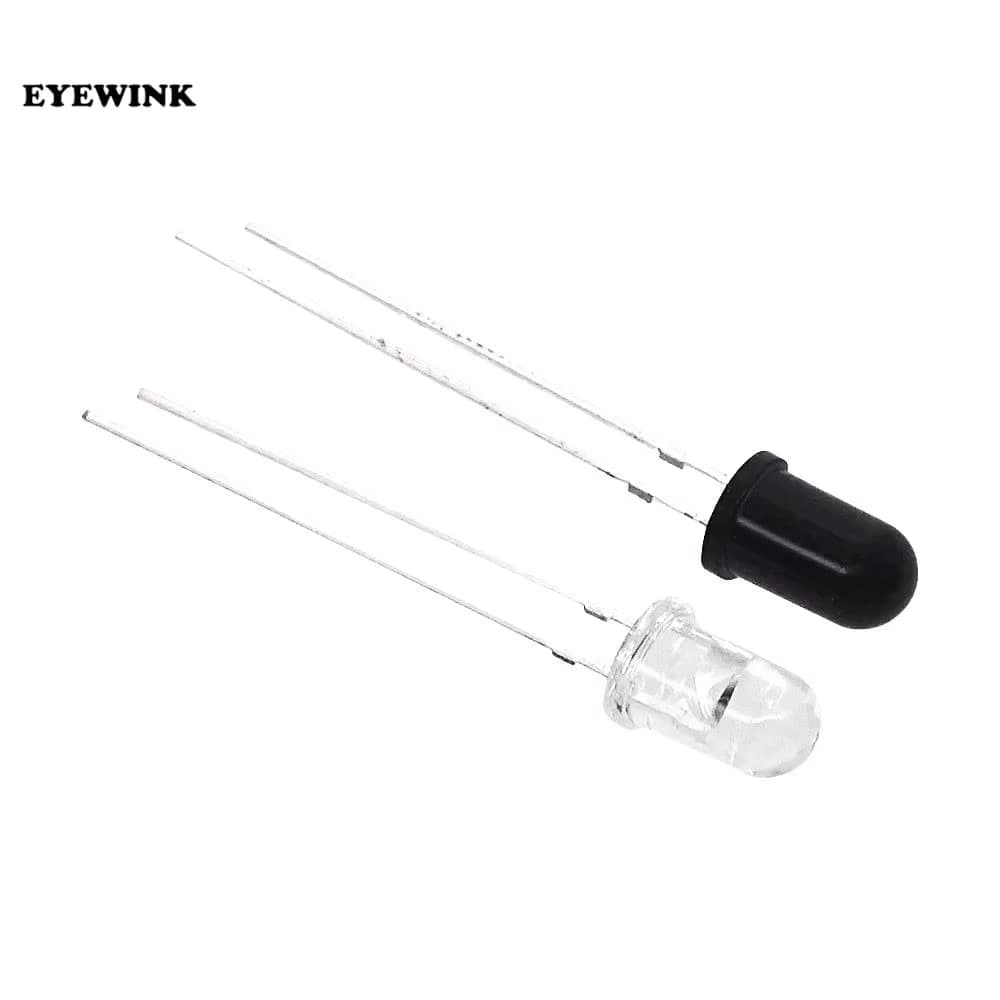 ليد LED باعث للأشعة تحت الحمراء قياس 5mm بطول موجي 940nm | 5mm Infrared Emitter LED 940nm Through-Hole