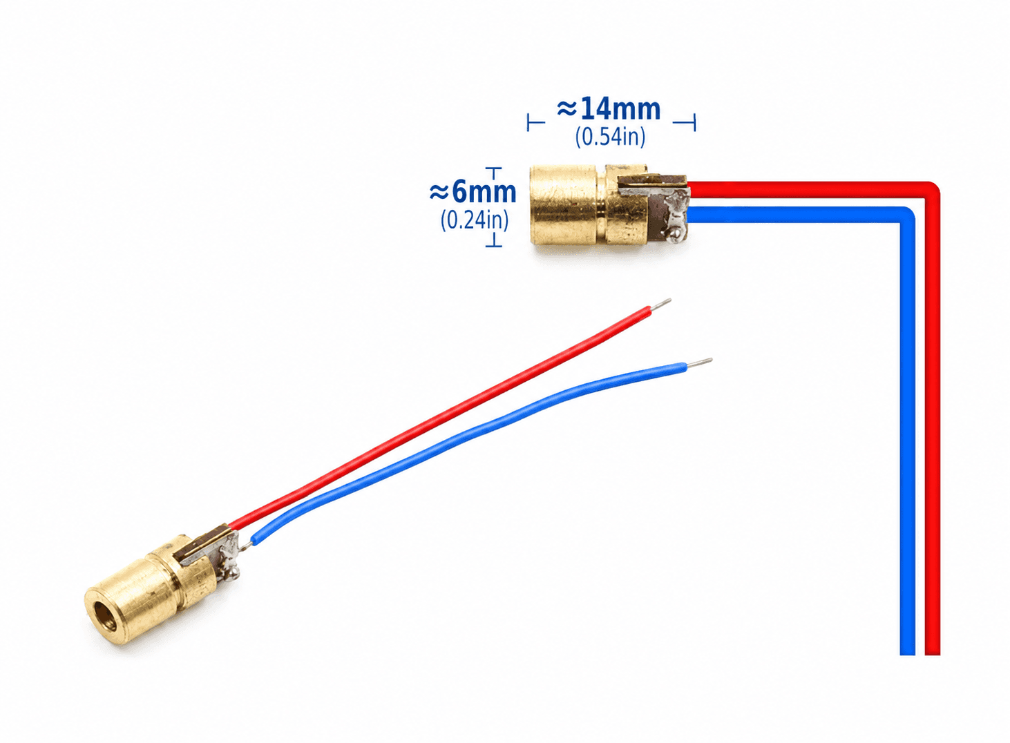 رأس ليزر دايود نقطي 6 ملم 5 ملي واط 5 فولت Dot Laser Head Diode 6MM 5MW 5V | Laser Diode Module