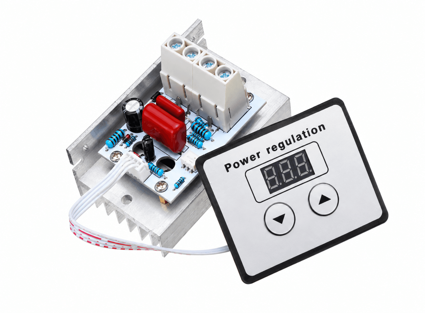 منظم جهد رقمي الكتروني للتحكم بالسرعة والاضاءة AC 220V 10000W SCR X12892 | AC Voltage Regulator