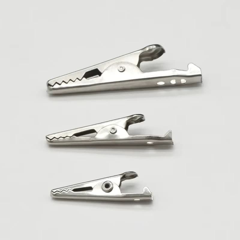 مشبك تمساح معدني بطول 45mm لأسلاك الاختبار | 45mm Metal Alligator Crocodile Clip for Test Leads and Temporary Connections