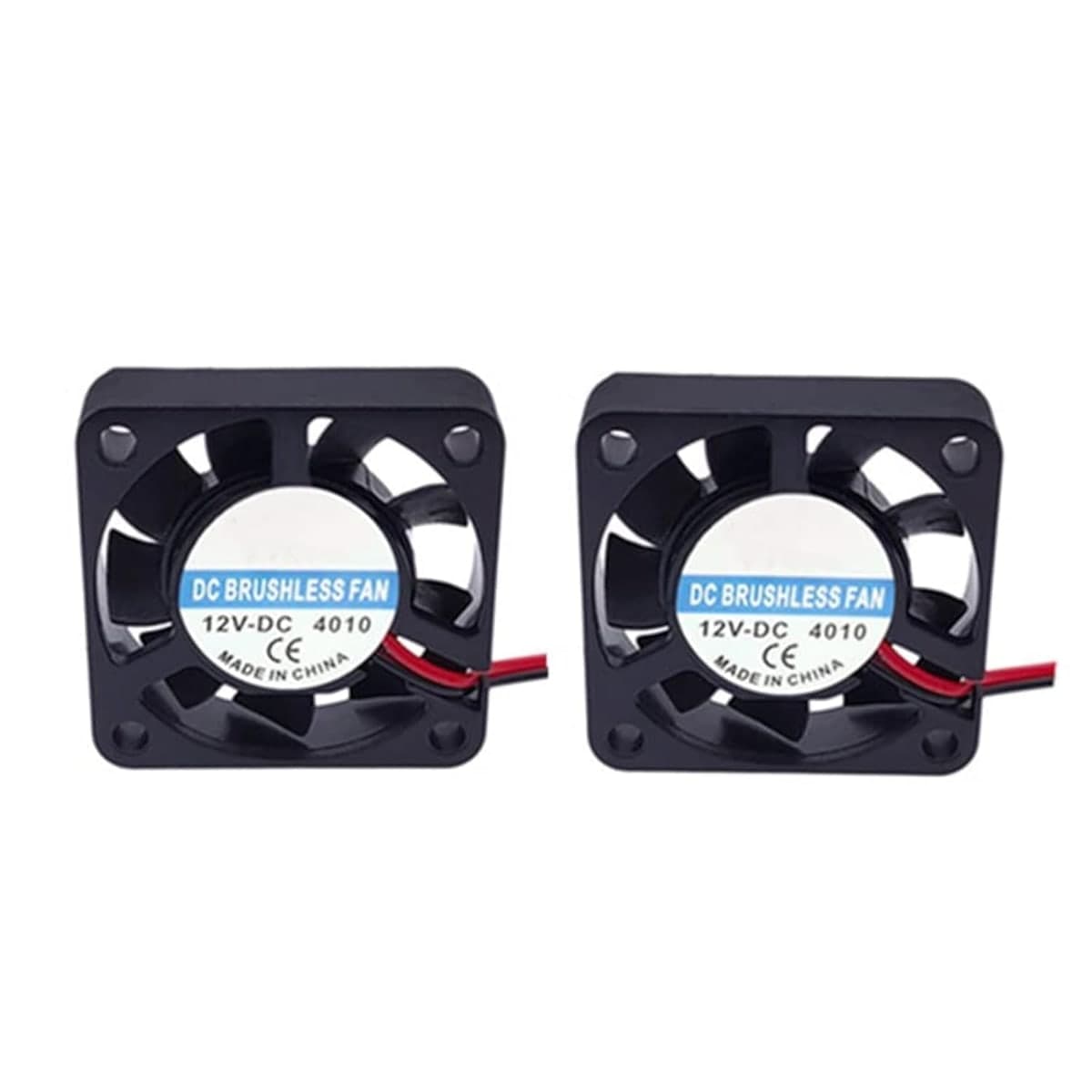 مروحة تبريد 4010 بدون فرش 40x40x10mm فولتية 12V DC بسلكين | 4010 Brushless DC Cooling Fan 40x40x10mm 12V 2-Pin