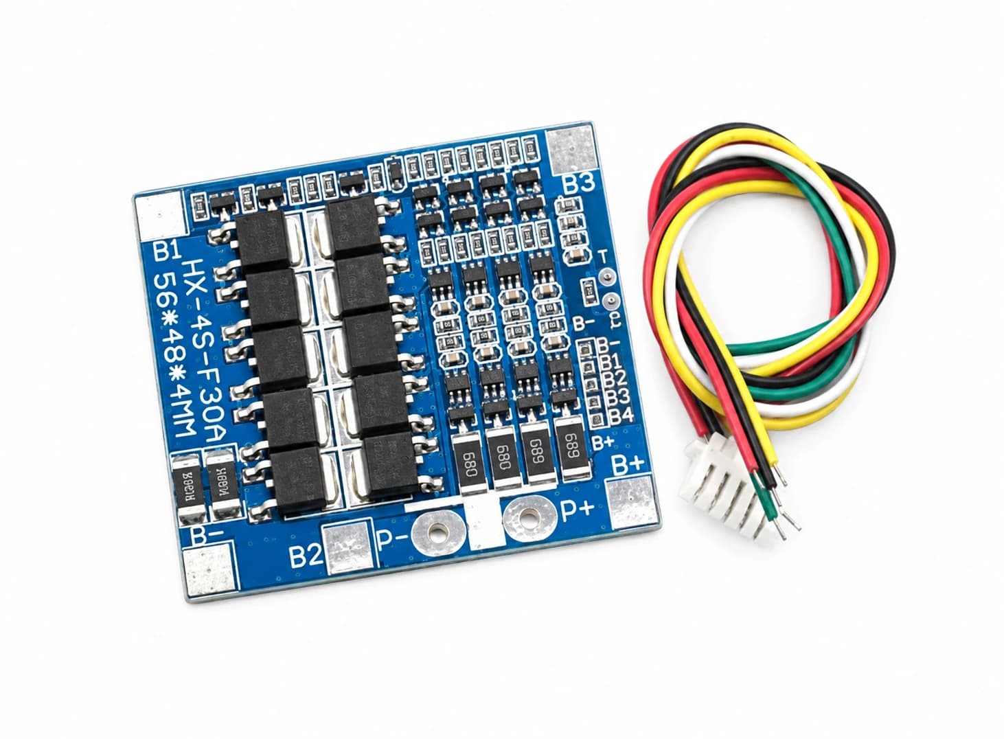 لوحة حماية وموازنة BMS بطارية ليثيوم 4S 30A 14.4V لبطاريات LiFePO4 | BMS 4S 30A 14.4V Protection And Balancer for LiFePO4 Lithium Battery