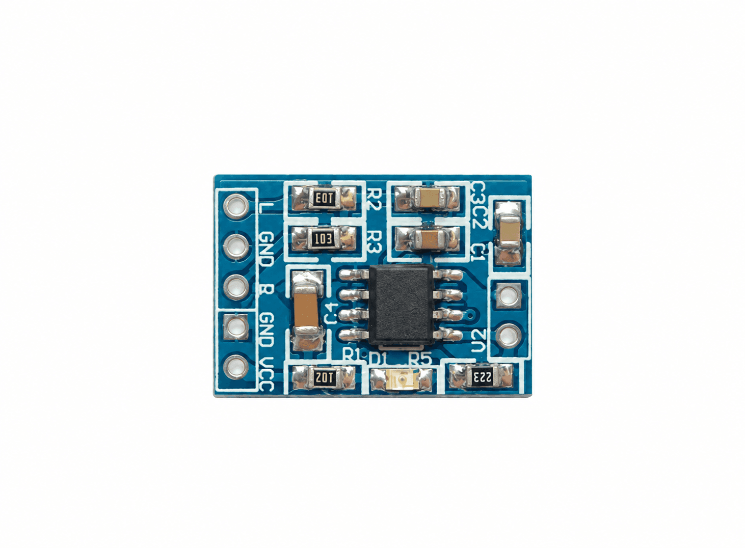 لوحة مضخم صوت أحادي القناة 3W منخفضة الضوضاء تعمل على 2.0-5.5V | 3W Mono Audio Power Amplifier Board, Low Noise, 2.0-5.5V