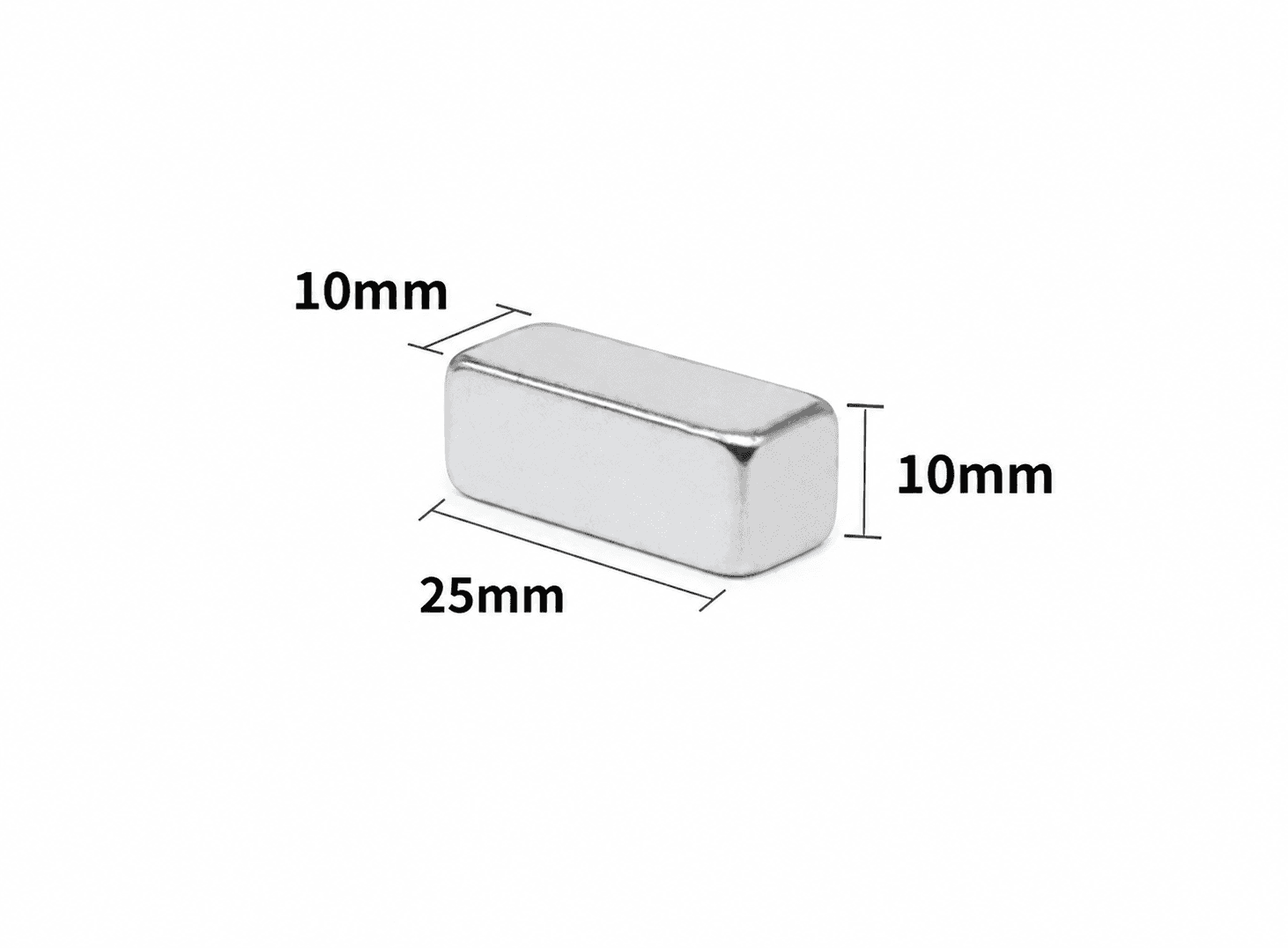 مغناطيس نيوديميوم 25x10x10mm Neodymium Magnet N35 NdFeB | Neodymium Magnet