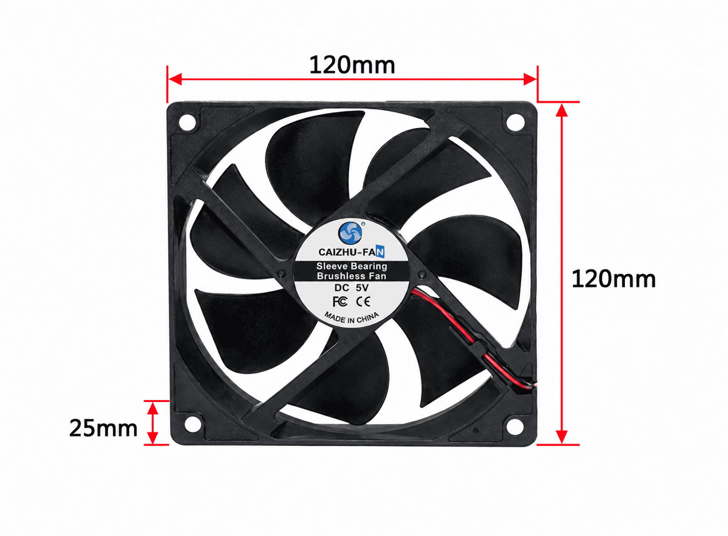 مروحة تبريد Cooling Fan Brushless Motor 2PIN 12025 X-JL0221B | Cooling Fan