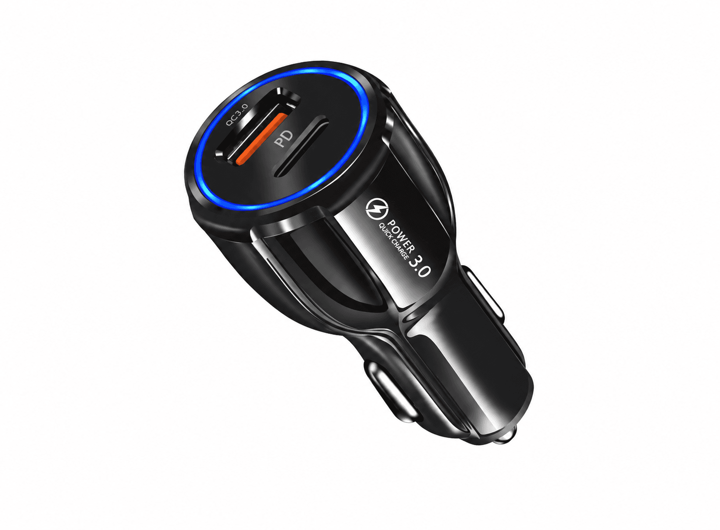 شاحن سيارة Dual USB Car Charger 18W LED PD QC 3.0 Fast Phone Charge Adapter | Dual USB Car Charger