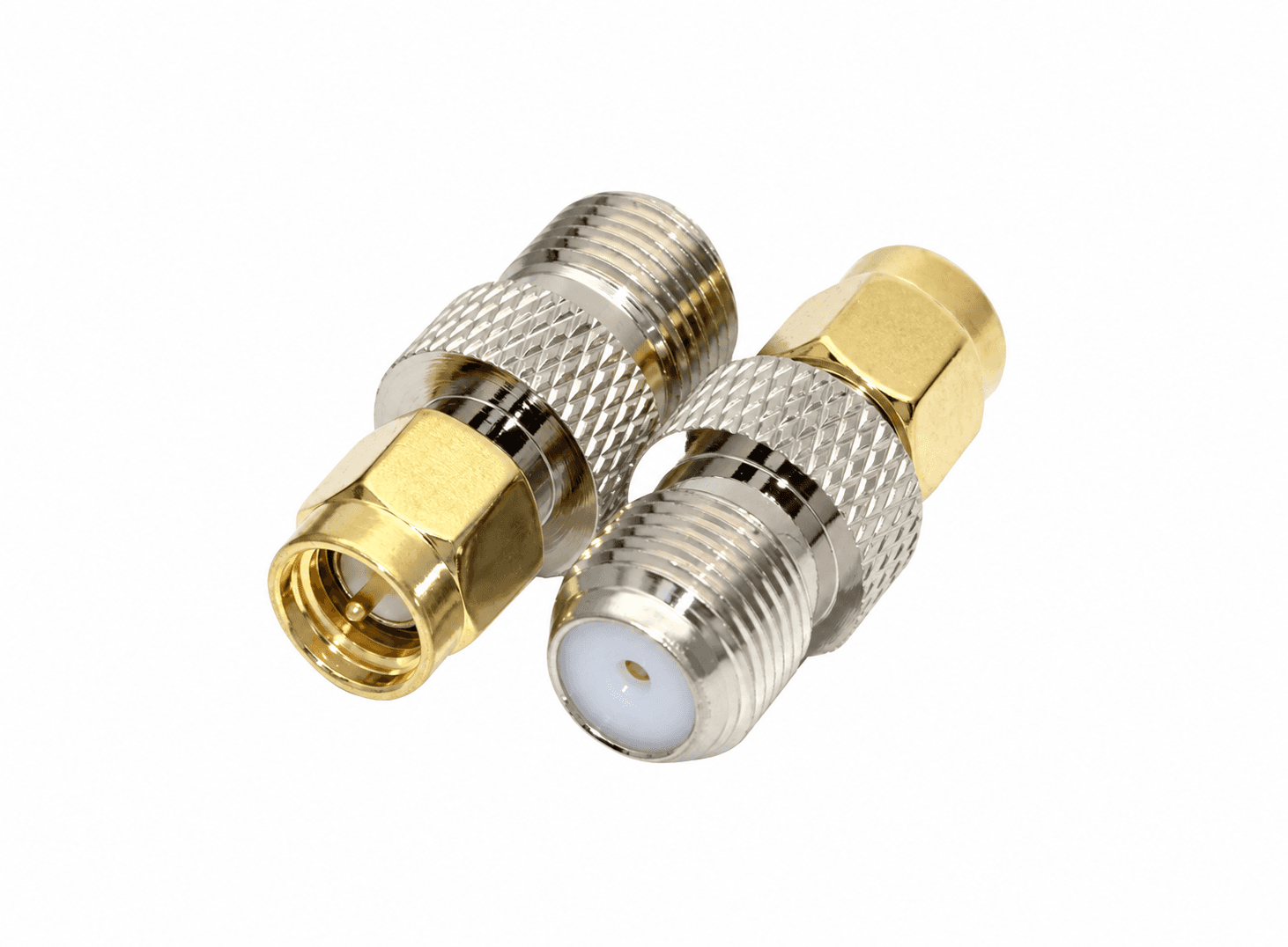 موصل مستقيم اس ام اي ذكر إلى تي في اف انثى | SMA Male to F TV Female Straight Connector