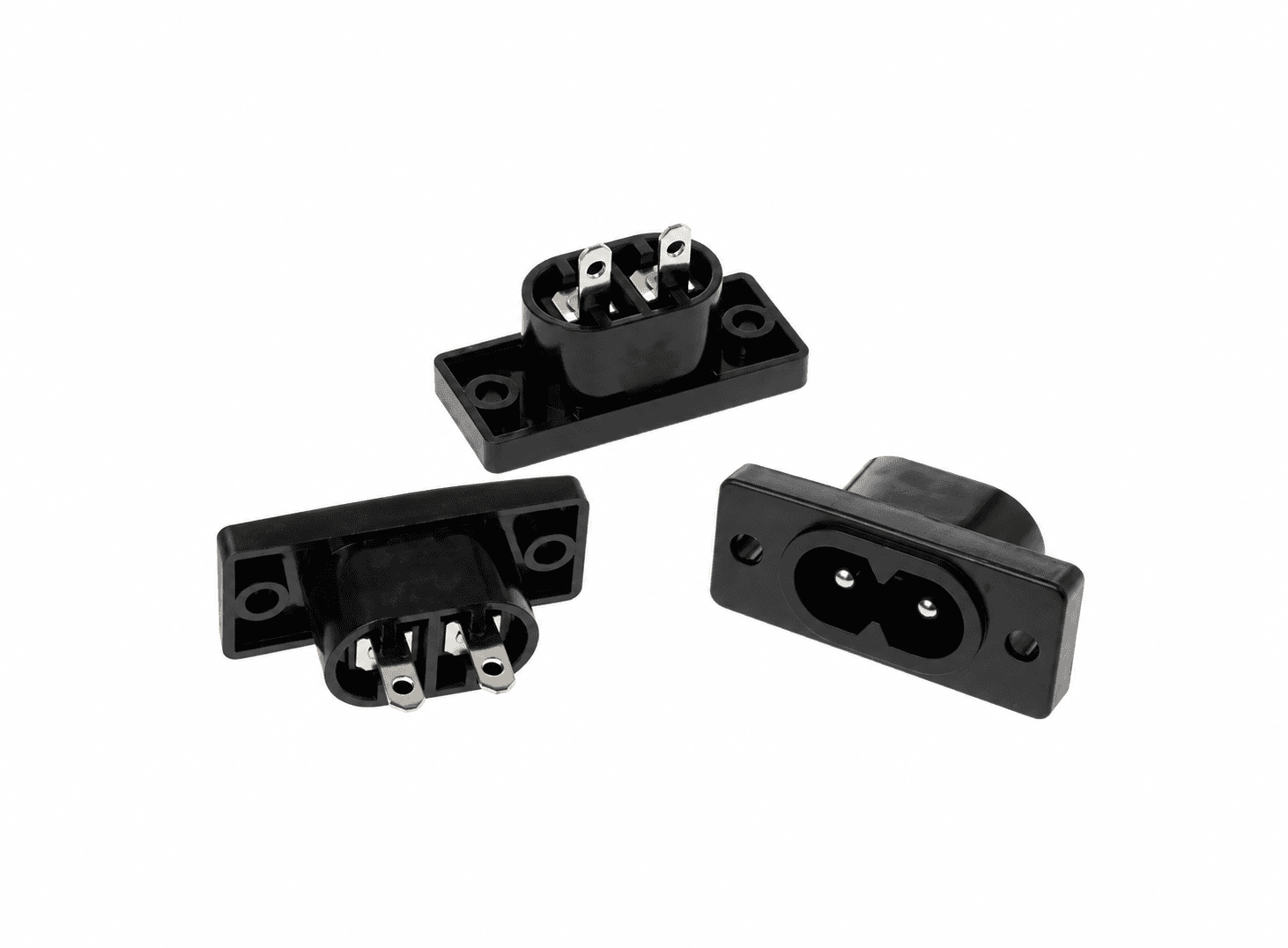 مقبس طاقة IEC320 C8 ب طرفين تيار متردد 250 فولت 2.5 أمبير | Power Plug Inlet Socket