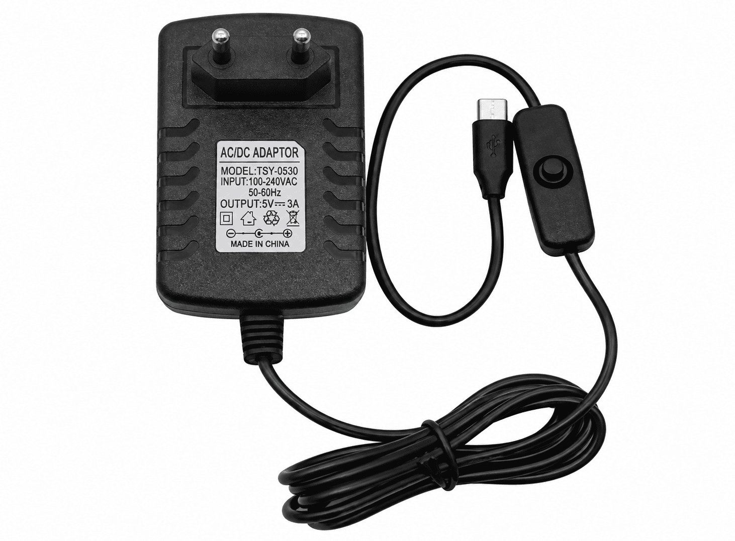 شاحن مزود طاقة تايب سي لراسبيري باي 4 نموذج B | Type-C Power Supply Charger for Raspberry Pi 4 Model B