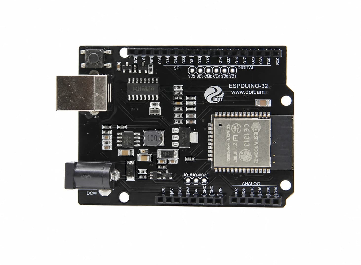 لوحة تطوير إي إس بي دويونو-32 مع وحدة واي فاي إي إس بي-32 | ESPDUINO-32 Development Board Base on ESP-32 WiFi Module