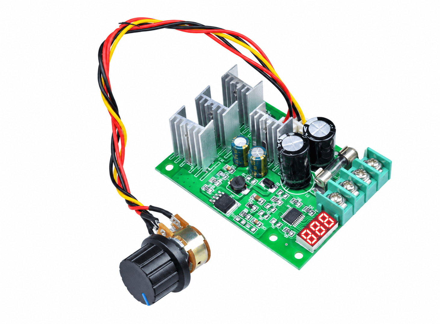 منظم سرعة محرك دي سي 6-60V 30A مع شاشة عرض ليد رقمية 012347 | DC Motor Speed Controller