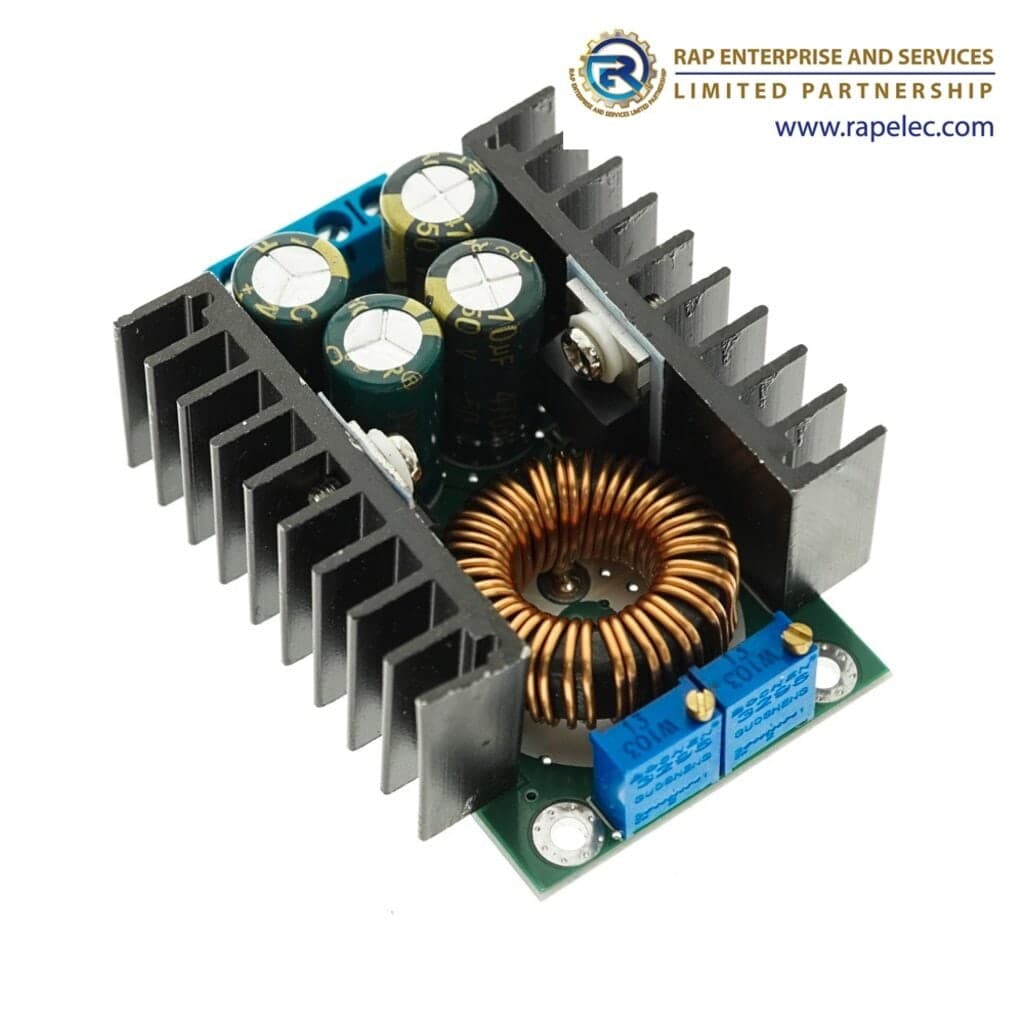 محوّل خافض DC-DC بقدرة 300W من 5-40V إلى 1.2-35V بتحكم CC/CV | 300W CC-CV Step-Down Buck Converter 5-40V to 1.2-35V