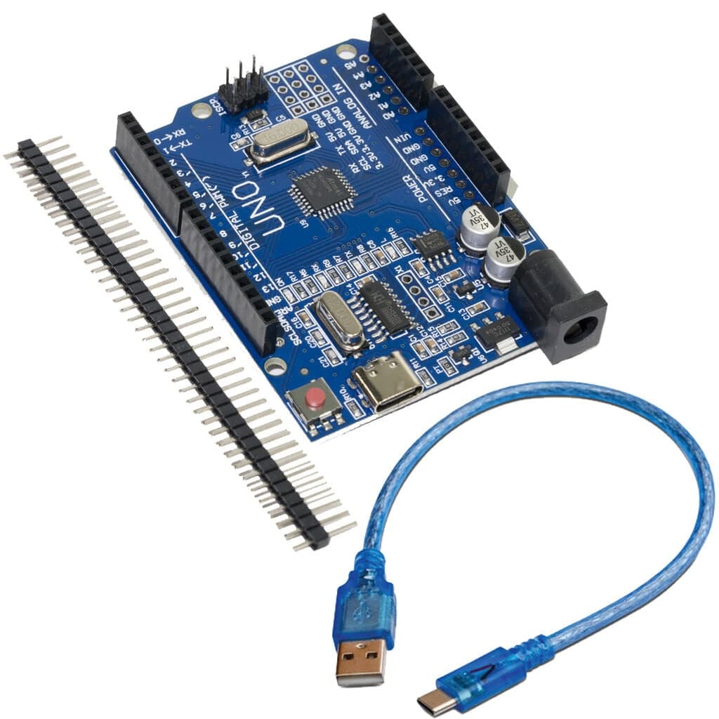 لوحة تطوير Arduino UNO R3 نسخة SMD بمنفذ USB Type-C | Arduino UNO R3 SMD Compatible Development Board with USB Type-C