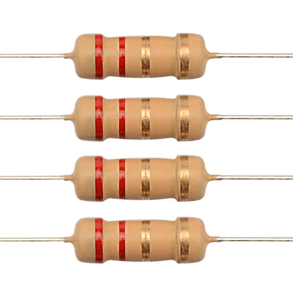 مقاومة كربونية 2.2 Ohm 1W بدقة ±5% | Carbon Film Resistor