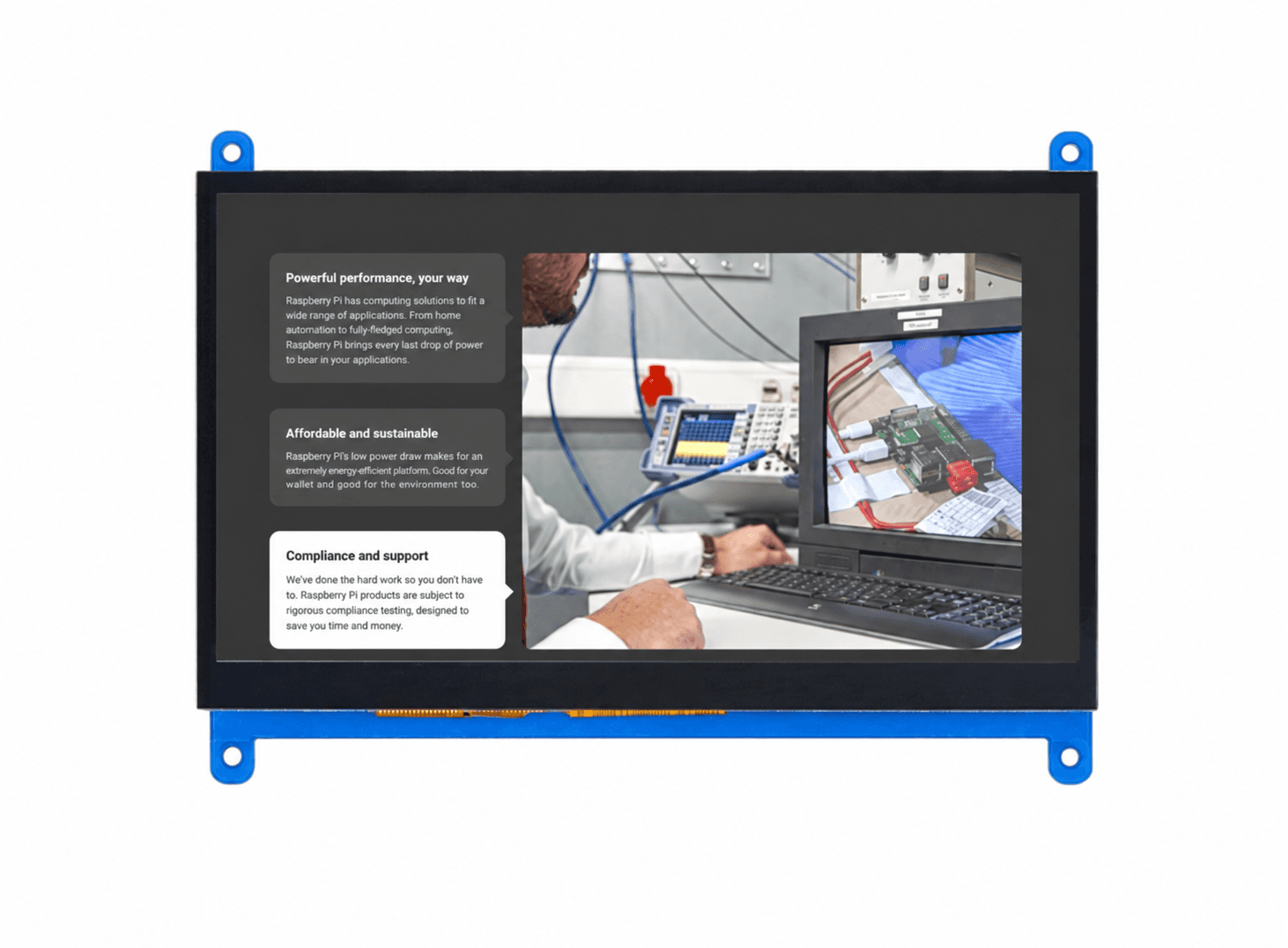 شاشة عرض ال سي دي 7 بوصة تعمل باللمس السعوي بدقة 1024x600 مع منفذ اتش دي ام اي | LCD Display Screen