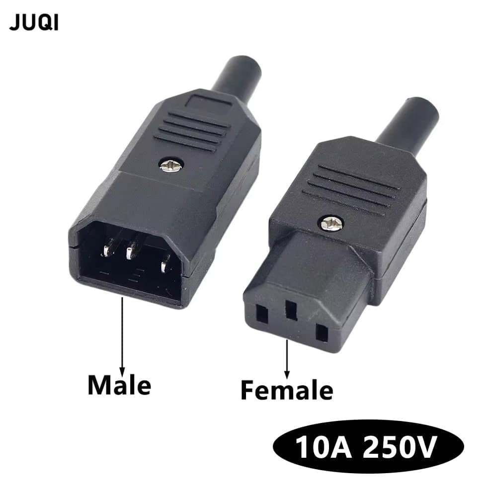 قاعدة طاقة AC أنثى 250V 10A للتركيب على واجهة الجهاز | AC Power Socket Female 250V 10A Panel Mount Inlet