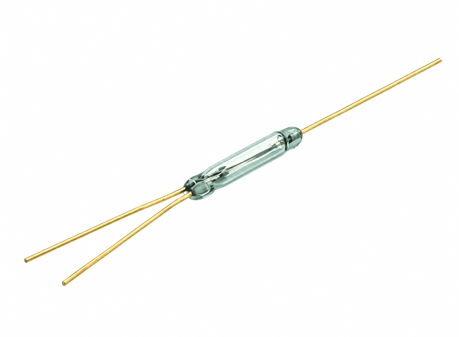مفتاح ريد مغناطيسي بثلاثة أطراف تحويلي مقاس 2.5×14 ملم | 3-Pin SPDT Reed Switch, Normally Open / Normally Closed, 2.5x14mm
