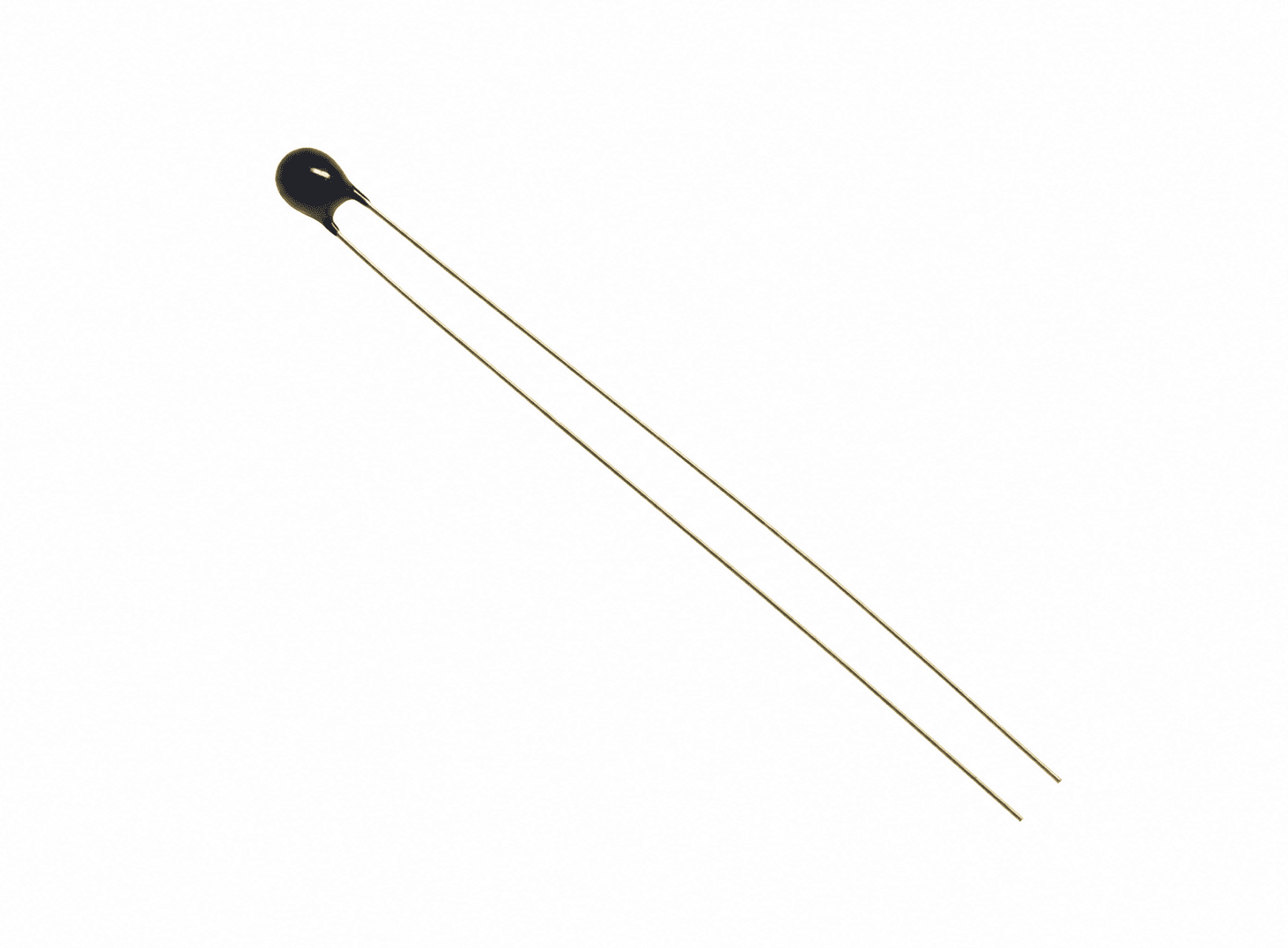 حساس حرارة ثيرمستور NTC طراز MF52 بقيمة 10K ومعامل B3950 | MF52 NTC Thermistor 10kΩ B3950 — Epoxy-Coated Axial Temperature Sensor