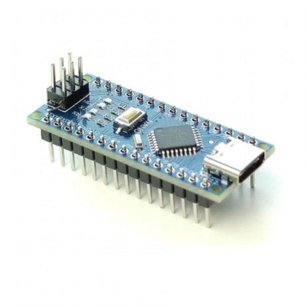 لوحة تطوير Arduino Nano V3.0 بمتحكم ATmega328P ومنفذ USB Type-C | Arduino Nano V3.0 Compatible Board ATmega328P 16MHz with USB Type-C