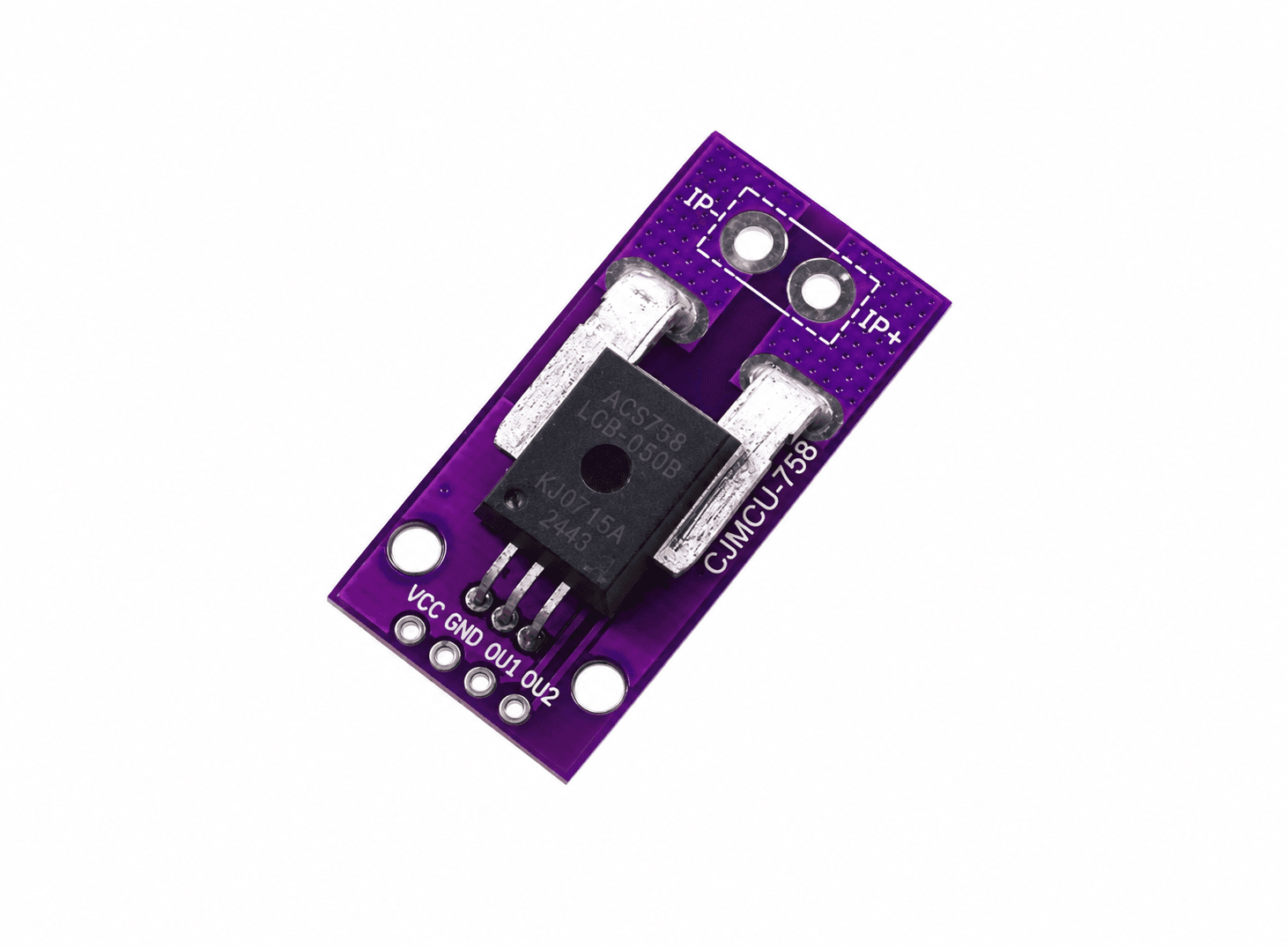 حساس تيار موديل ACS758LCB-050B لقياس التيار المتناوب والمستمر حتى 50 أمبير | ACS758LCB-050B AC/DC Current Sensor Module, Up to 50A