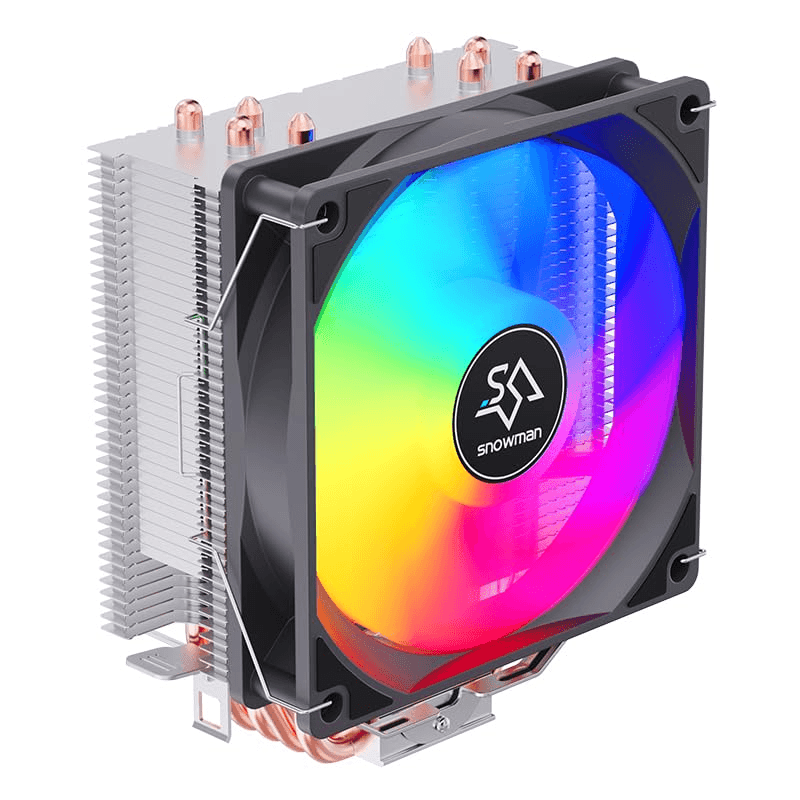 مبرد معالج C400 بـ 4 أنابيب حرارية ومروحة 120 ملم ARGB PWM متوافق مع AMD و Intel | CPU Cooler