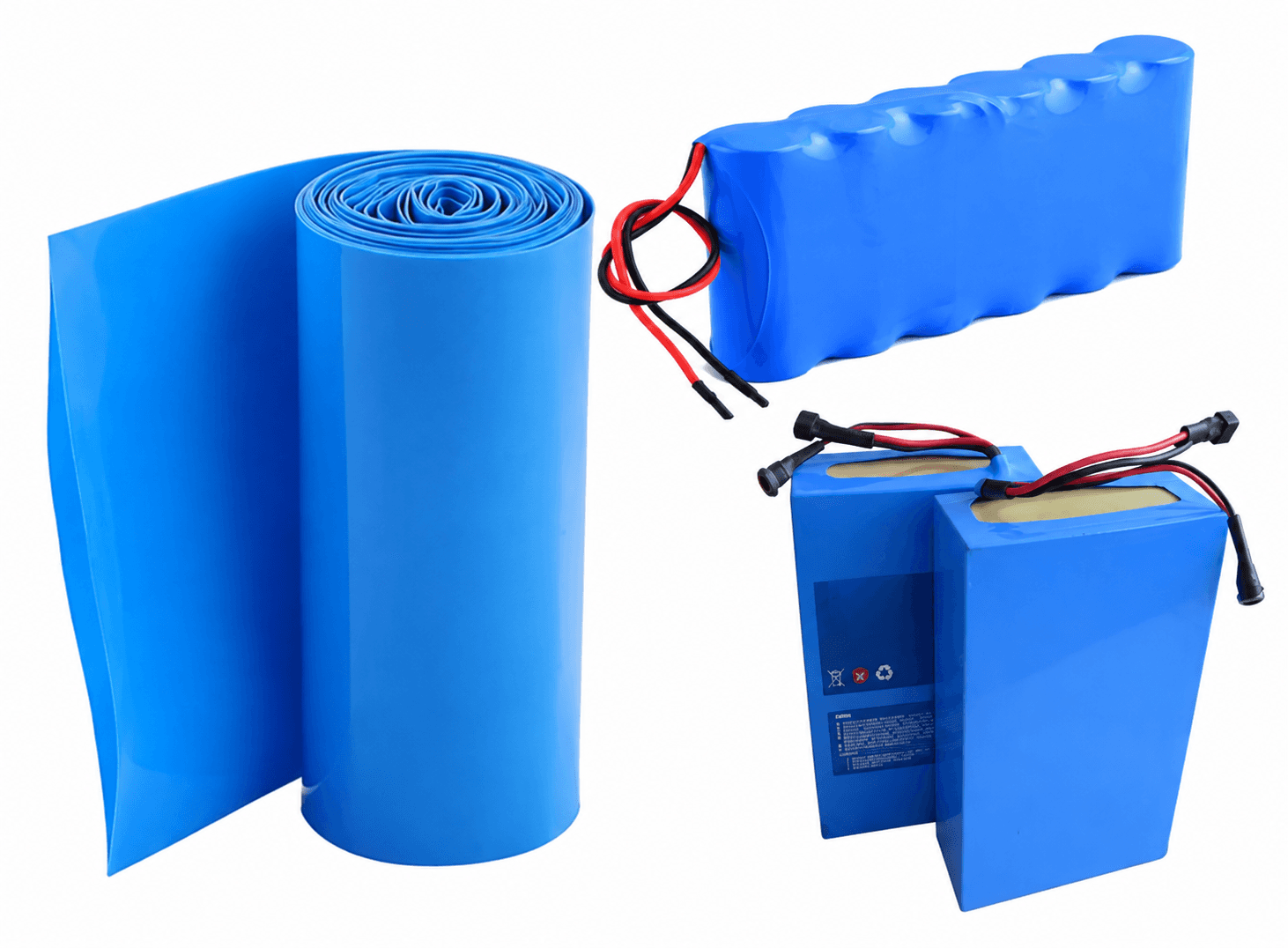 كم حراري PVC لتغليف حزم البطاريات بعرض مسطّح 450mm وطول 1 متر | PVC Heat Shrink Battery Wrap, 450mm Lay-Flat Width, 1 Metre