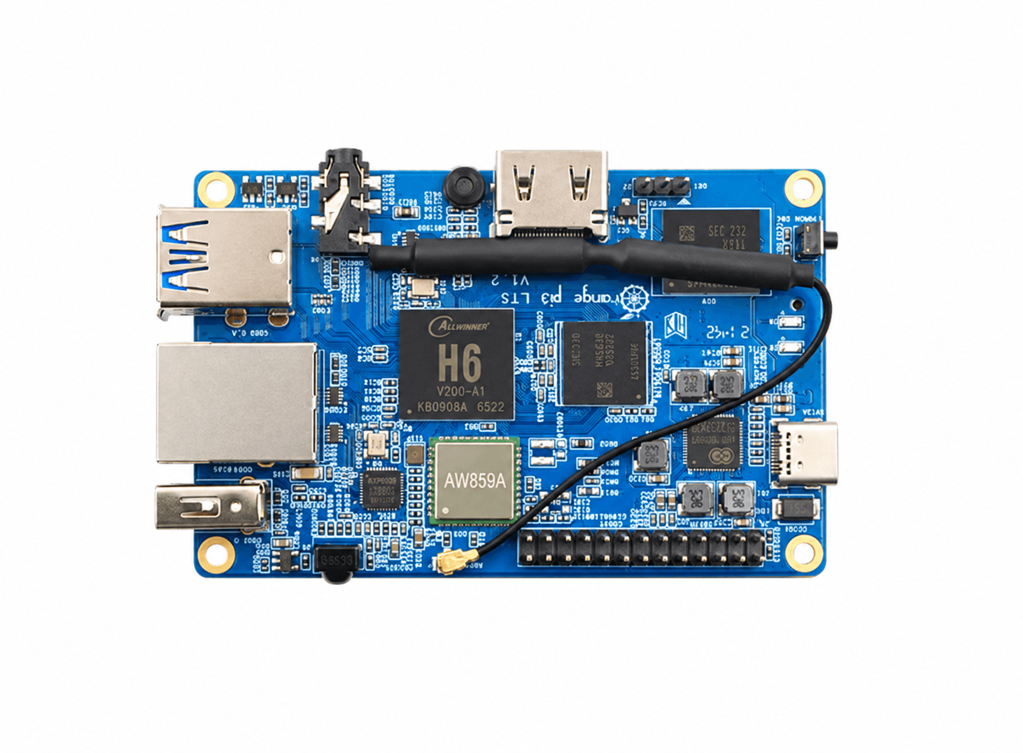 لوحة تطوير Orange Pi 3 LTS 2GB - 8GB EMMC | Single Board Computer