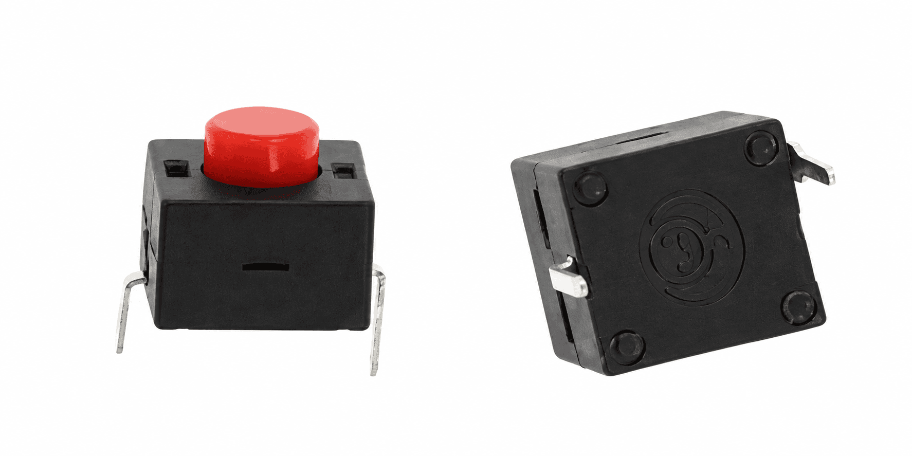 مفتاح ضغط صغير ذاتي القفل أحمر 8X8X8.4 ملم | Micro Self-Locking Push Button Switch