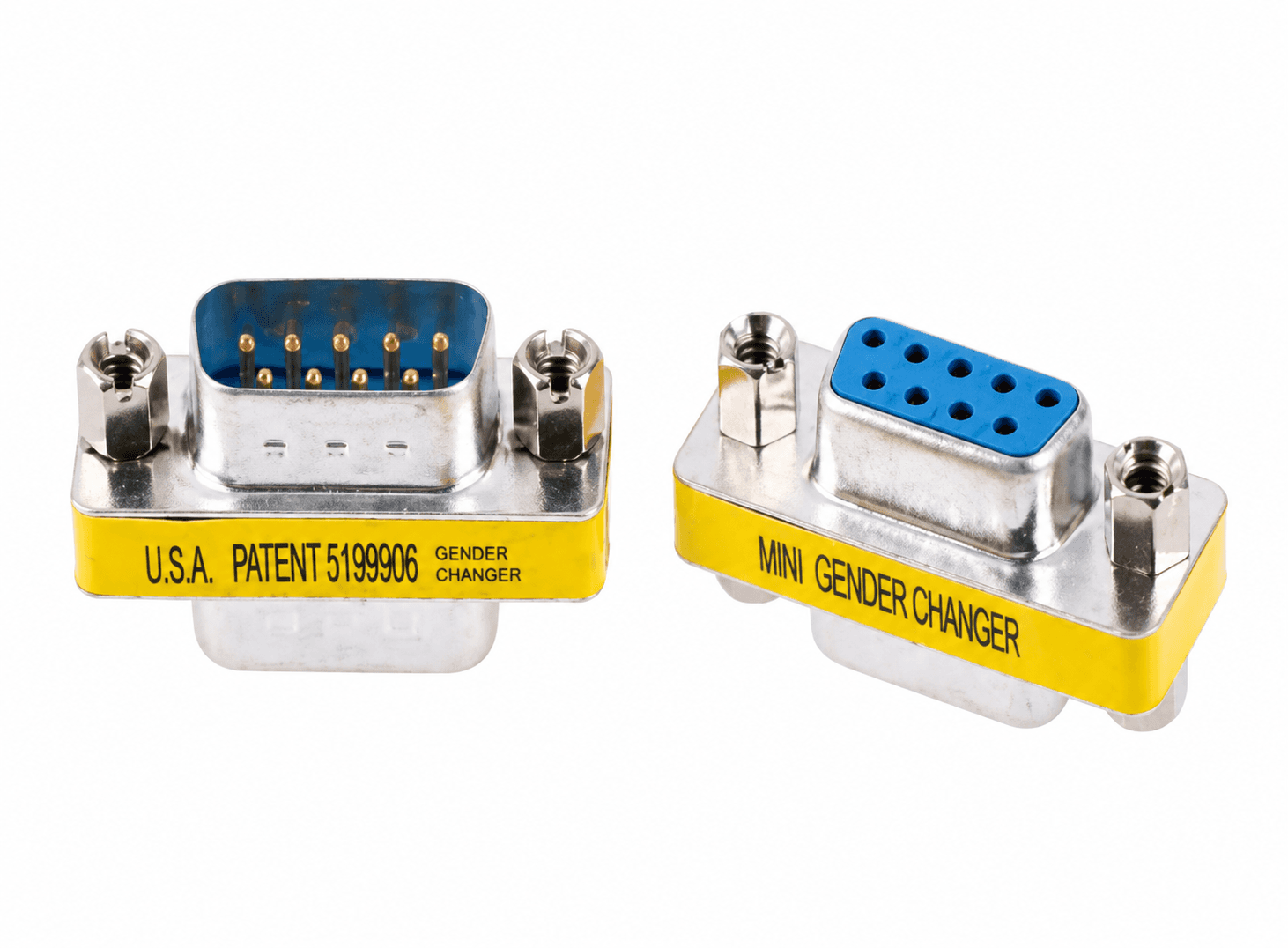 محوّل DB9 ظهر لظهر ذكر إلى أنثى لوصلات RS232 | DB9 D-Sub 9-Pin Back-to-Back Gender Changer Adapter, Male to Female, RS232