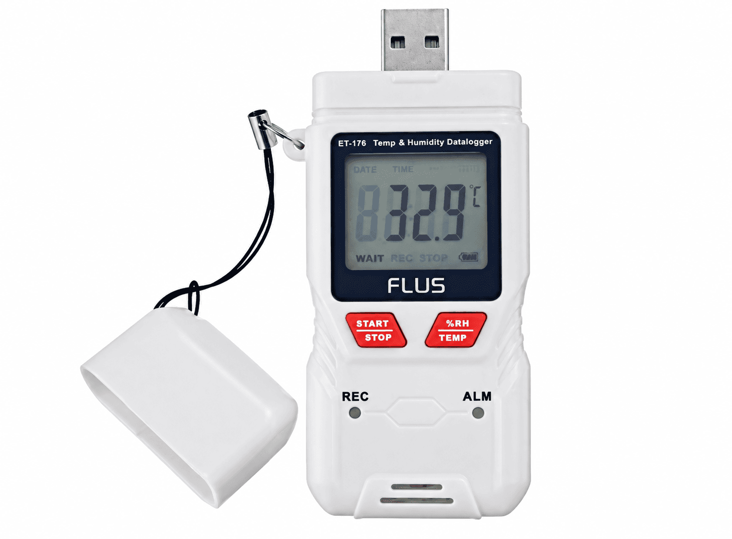 مسجّل بيانات الحرارة والرطوبة موديل ET-176 بتقرير PDF | ET-176 Humidity & Temperature Datalogger with PDF Report