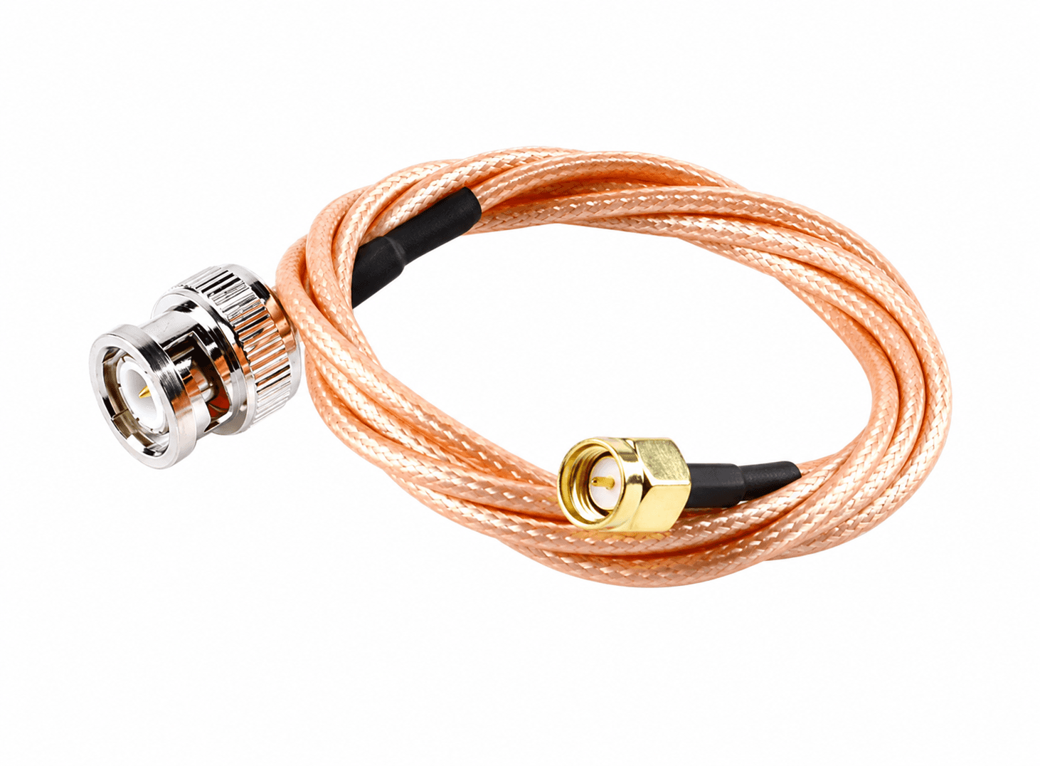 كونيكتور ربط BNC-J Male To SMA-J Male Pug Connector RF Coax Cable Assembly RG316 Wire 50cm | RF Coax Cable Assembly