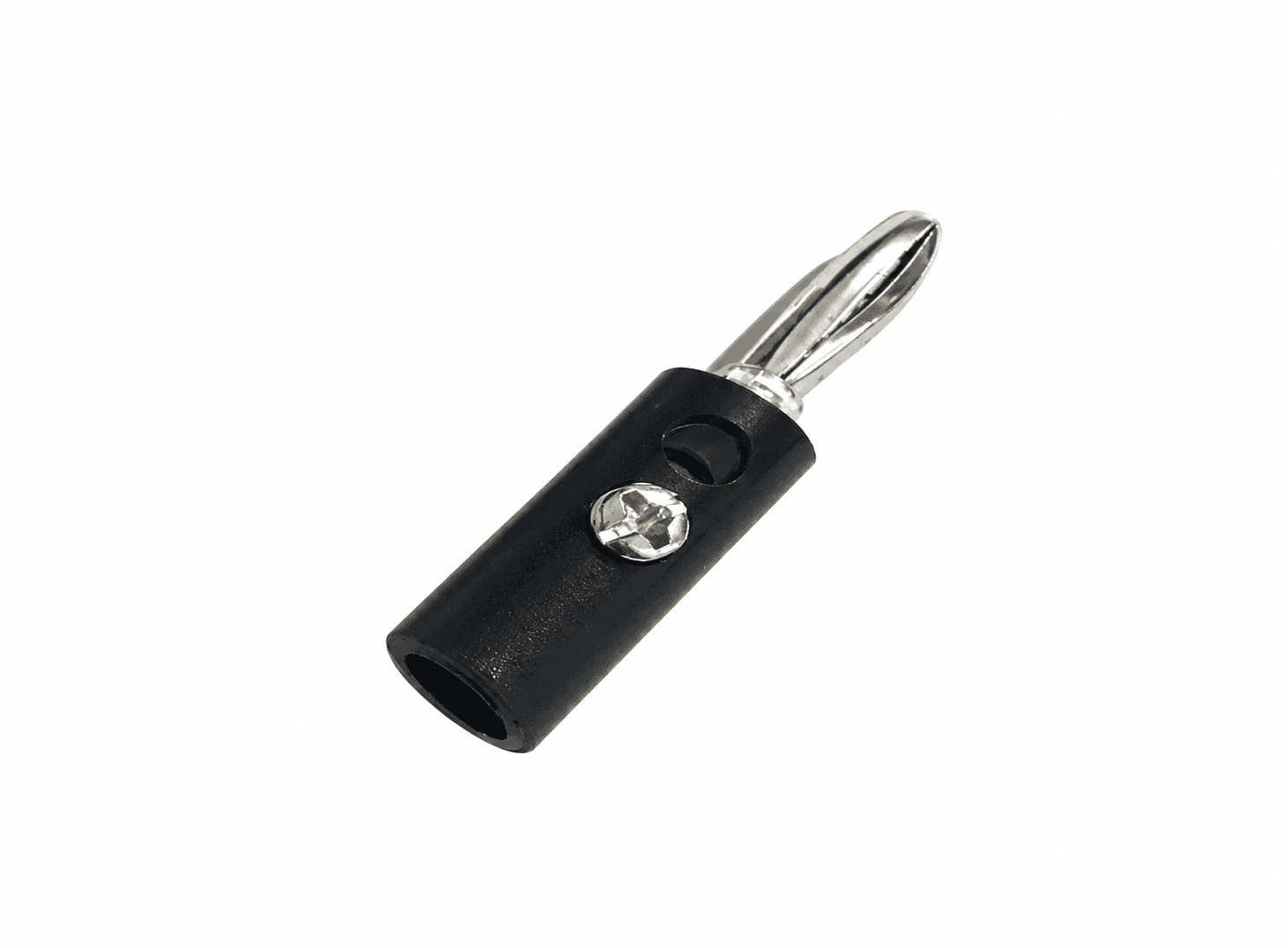 قابس بنانا ذكر 4mm لون أسود لأسلاك القياس | 4mm Banana Plug Connector, Black