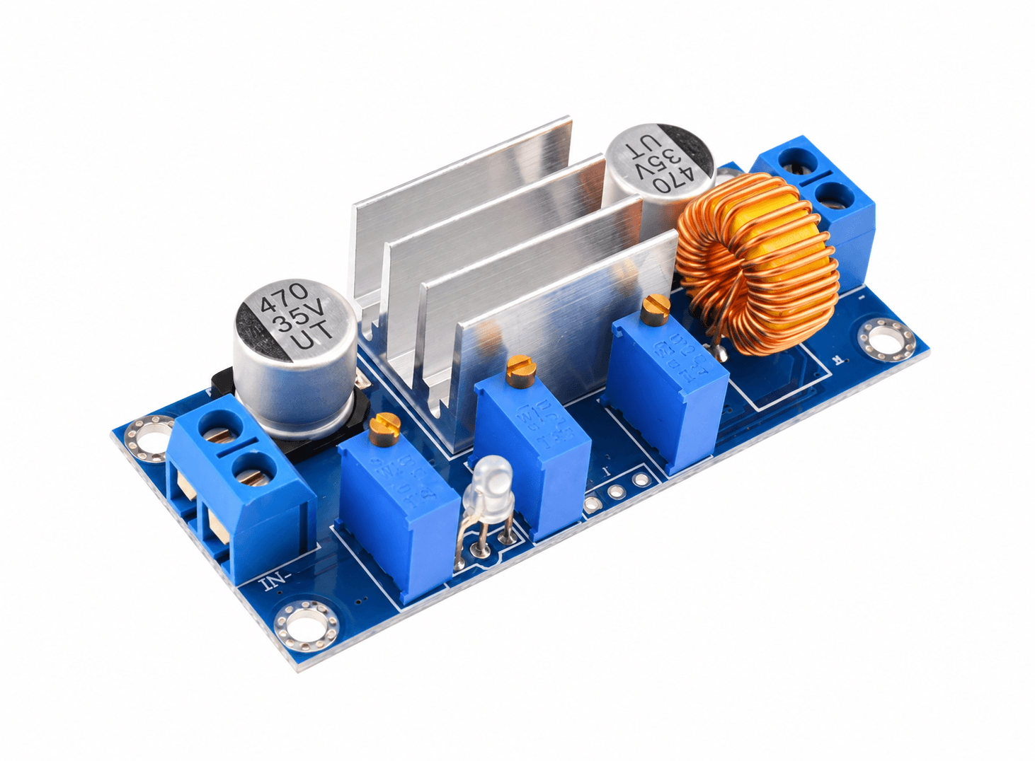 محول خفض جهد طاقة DC-DC XL4005 بحد أقصى 5A مع حماية تلقائية وشاحن بطارية G8 010553 | Step Down Buck Power Supply Module